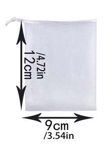 5 件肥皂起泡网，白色肥皂袋，适用于浴室家居浴室装饰秋季装饰返校 - 白色 - 查看 2