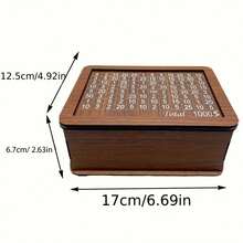 Wooden Piggy Bank With Digital Counter / Adult Large Savings Goal Money Box // Ideal Gift For Friends / High-Quality Wooden Coin Bank / Holiday Gift - Multicolor - View 2