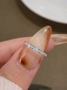 1PC S925 Sterling Silver Fine Simple Fine Loop Diamond Toe Ring Adjustable Toe Ring Suitable For Summer Seaside Wear