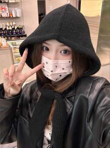 1 Máy Tính Cô Bé Quàng Khăn Đỏ Mùa Thu Đông Ấm Xu Hướng Balo Câu Chuyện Cổ Tích Dệt Kim Yếm Nón Trong Một - A - Xem 8