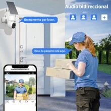 Ojo® 4MP Tarjeta Sim Solar Cámara De Seguridad Exterior 2k WIFI Cámara - Blanco - Ver 6