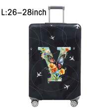 Luggage Covers 18-32 Inches Protector Scratch-Resistant Travel Business Luggage Suitcase Washable Protective Cover Stretch Dust Covers Perfect Outdoor Holiday Accessories For Adventure Travel Accessories Luggage Supplies-Student Back To School Stuff Dust Cover Valentines Travel Essentials Travel Must Haves Bag For School School Accessories - Black - View 66