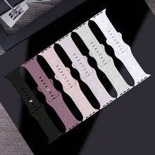 Correa de reloj compatible con Apple Watch de 44 mm, 40 mm, 38 mm, 41 mm, 45 mm, 49 mm, 42 mm para mujeres, con patrón de flores de cactus grabado, de silicona suave y con patrón de flores de cactus lindo, compatible con Apple Watch Series Ultra Ultra 2 SE 9 8 7 6 5 4 3 2 1 - 42/44/45/49MM - Ver 8