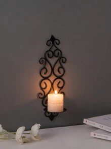 1 chiếc nến treo tường bằng sắt rèn, giá nến treo tường phong cách mộc mạc, đồ trang trí treo tường theo chiều dọc, giá nến treo nghệ thuật treo tường bằng kim loại màu vàng thích hợp cho phòng khách gia đình, phòng ăn, spa, quán bar Halloween, ma quái, mùa thu, lễ hội, ngày lễ Giáng sinh, mùa đông, ngày lễ, lễ hội, quà tặng - Vàng - Xem 6