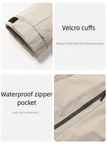Women's New Winter Lightweight Windbreaker Jacket, Warm Waterproof Windproof Sports Stylish Solid Color Outwear