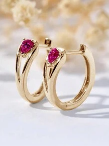 1對兒童優雅立方氧化鋯耳環，適合女孩日常裝扮或派對飾品，生日禮物 - 1# - 查看 10