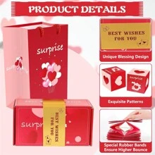 1 pieza Set de caja de salto sorpresa de Navidad, caja de regalo con salto creativa para regalo de cumpleaños plegable - Multicolor - Ver 14