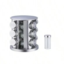 YASUHISA Organizador Especiero Giratorio 12 Frascos, Especiero Moderno Giratorio - transparente - Ver 6