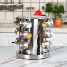 YASUHISA Organizador Especiero Giratorio 12 Frascos, Especiero Moderno Giratorio - transparente - Ver 5