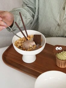 CMYD Studio 1 chiếc bát đựng sữa chua bằng gốm đơn giản, bát đựng trái cây, cốc đựng kem, màu trắng, thích hợp cho bàn ăn, phòng khách, bữa sáng, ngũ cốc, đồ dùng học tập bằng sữa, quà tặng Giáng sinh - Nhiều màu - Xem 4