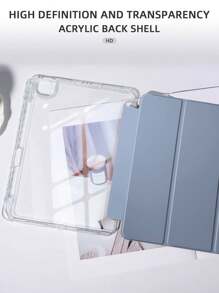 透明亚克力薰衣草色高透光率亚克力后盖平板电脑保护套，兼容 iPad Mini 6/9.7/10.2/10.5/Air 4/Air 5/10.9/Pro 11 英寸/第十代/12.9/Air 11 英寸 (M2)-2024/iPad Air 13 英寸 (M2)-2024/iPad Pro 11 英寸 (M4)-2024/iPad Pro 13 英寸 (M4)-2024/iPad Air 13 (M3 2025)/iPad Air 11 英寸 (M3) 2025/iPad (A16) 11 英寸第十一代 2025 型号，三折支架，内置笔槽，使用前请撕掉保护膜，材质可能存在轻微色差。 - 燻衣紫 - 查看 3