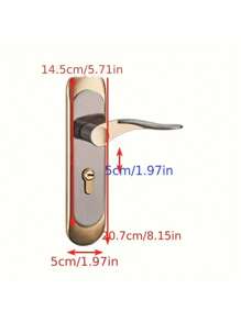 1PC Modern Front Door Lock Set Double Door Lock Set Door Handle Set With 3 Keys - Multicolor - View 2