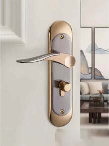 1PC Modern Front Door Lock Set Double Door Lock Set Door Handle Set With 3 Keys - Multicolor - View 6
