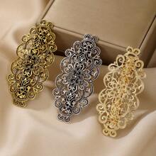 1pc Vintage Metal Butterfly Rhinestone Decor Spring Clip, Women Daily Hairstyle Accessory, Ponytail Hair Clip Gift, Claw Clips