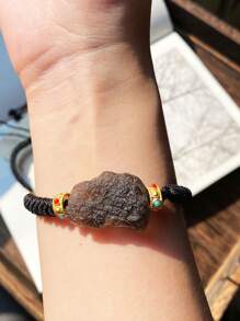 1 Vòng tay dệt thiên thạch thời trang bằng đá tự nhiên Thích hợp để tặng quà, đi kèm hộp quà và túi bảo quản trang sức - Xem 8