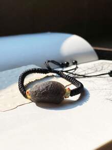 1 Vòng tay dệt thiên thạch thời trang bằng đá tự nhiên Thích hợp để tặng quà, đi kèm hộp quà và túi bảo quản trang sức - Xem 7