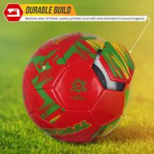 Vizari National Team Soccer Ball – Size 3, 4, 5 For Youth & Adults | Durable Faux Leather & Rubber | Country Designs: USA, Mexico, Brazil, Argentina, Germany, Portugal, England, Japan, Australia - 葡萄牙 - 查看 3