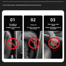 1pc Car Seat Gap Filler: Designed To Fill The Gap Between Car Seats, Prevents Items From Falling Through Or Getting Stuck In Gaps, Suitable For Front Row Seats. - one-size - View 8