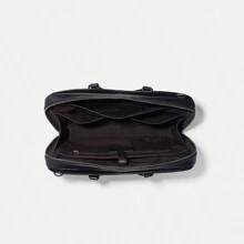 Coach Graham Slim Briefcase Messenger Bag Crossbody Bag Large Laptop Case For Business Office Work Computer In Signature Canvas,Outside Snap Pocket C8172 QBN3A - Black - View 3