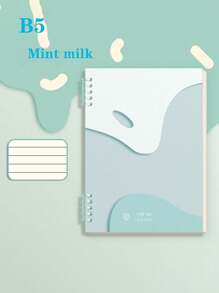 1 件极简主义“Isn”风格 B5 活页笔记本，复古便笺本，可拆卸优质光滑线圈活页夹，大学生作业记事本，办公用品，需要自组装环 60 张/本 - 彩色 - 查看 8