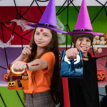 Halloween Themed Three-Dimensional Portable Paper Box, Party Snack Packaging Box Supplies - Multicolor - View 1