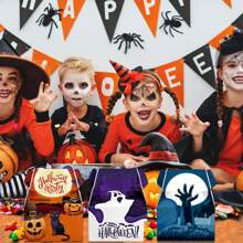 Halloween Themed Three-Dimensional Portable Paper Box, Party Snack Packaging Box Supplies - Multicolor - View 2