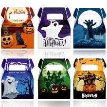 Halloween Themed Three-Dimensional Portable Paper Box, Party Snack Packaging Box Supplies - Multicolor - View 8