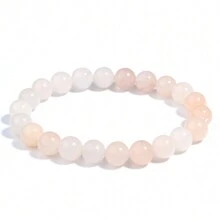 1pc Men's Beaded Bracelet 8mm Rhodonite Agate Healing Crystal Gem Bracelet Mala Yoga Meditation Jewelry Gifts For Women Men-Calm,Confidence,Protection,Success