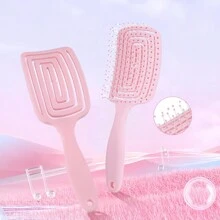 Cepillo de pelo cuadrado hueco para uso húmedo y seco, peine especial de costillas huecas para cabello rizado con ventilación, peine de masaje curvo grande peines peine pelo cepillo pelo de peines cepillo pelo - Multicolor - Ver 2