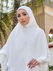 1pc Double Layered Chiffon Ready To Wear Instant Hijab Headscarf Women Scarf For Abaya Daily Under Cap Veiled Clothes - Multicolor - View 3