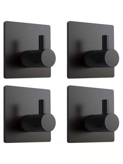 1 Stück, Edelstahl Handtuchhaken, Huthaken, Bohrloch-freier Kleber-Haken, Bohrloch-freier Badezimmerhaken, über die Tür Mantelhaken für Badetücher, Haushaltsspeicher Organisation für Küche, Schlafzimmer, Badezimmer, Büro, Schreibtisch