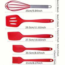 1set Four-Piece Set/Five-Piece Set, Silicone Tableware Set, Kitchen Utensils Set, Non-Stick Kitchen Tools Set, Easy-To-Clean Kitchen Supplies, Kitchen Gadgets - Multicolor - View 5