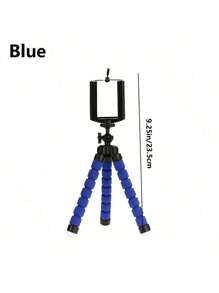 1入組迷你柔軟海綿章魚手機三腳架，直播攝影海綿小腳架，適用於所有手機，章魚架戶外自拍工具，隨時隨地解放雙手，旅行的好幫手 - 彩色 - 查看 8