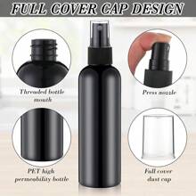 20PCS Spray Bottle Bulk 100ml Plastic Mist Spray Bottles For Essential Oils Fine Mist Sprayer Reusable Refillable Portable Travel Containers For Perfume Cleaning Samples(Black) - Black - View 3