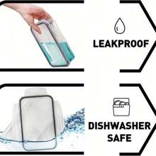 3 pezzi/10 pezzi/12 pezzi Contenitori per alimenti sigillati (possono essere acquistati separatamente), Contenitori per il pranzo quadrati e rotondi per la conservazione in frigorifero, in plastica