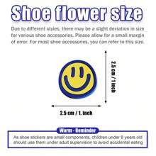 7个笑脸鞋饰，笑脸鞋孔装饰，笑脸鞋配件，笑脸装饰品，鞋夹，鞋子装饰纽扣，万圣节礼物，圣诞节装饰品 - 微笑 - 查看 4