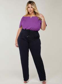 Plus Size Blouses - Purple - View 4