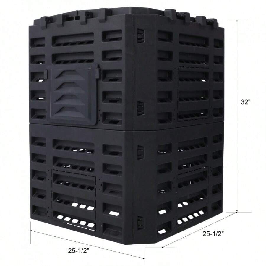 Outdoor Garden Composter Bin Made From Plastic Create Fertile Soil With