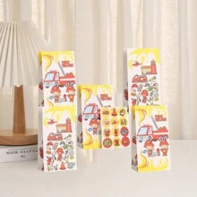 24 件消防员主题礼品袋和贴纸，12 个纸袋和 12 张贴纸，用于糖果、玩具和其他礼物，消防员派对装饰 - 消防禮品袋 - 查看 1