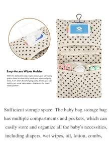 1pc Portable Baby Diaper Changing Storage Bag Travel Wash Bag - Multicolor - View 6