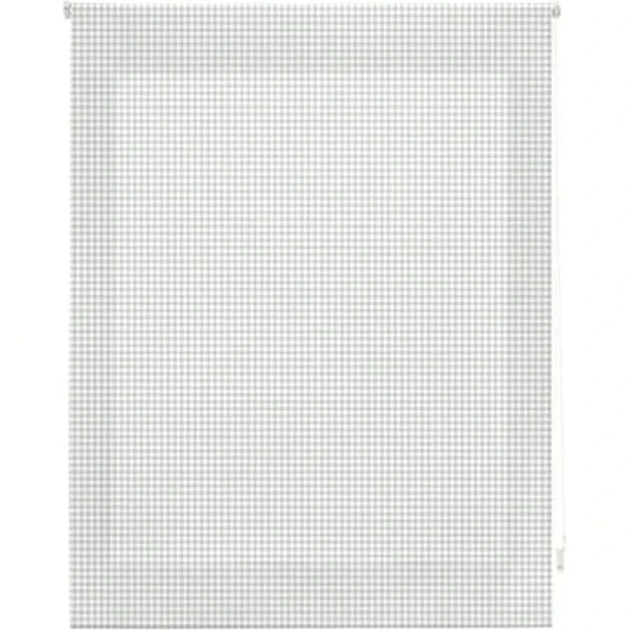 Ecommerc3 Store roulant translucide de taille 100x250 - Store roulant à carreaux beige - Gris - Voir 1
