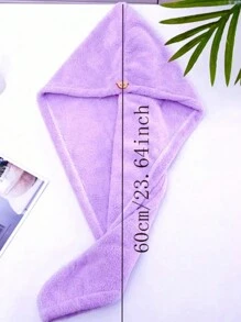 1 pièce Bonnet de séchage pour cheveux épaissi en molleton de corail, mignon cache-tête pour bain, serviette de séchage rapide pour cheveux pour une utilisation à la maison, adapté pour la vie quotidienne