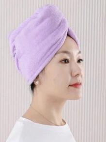 1 pièce Bonnet de séchage pour cheveux épaissi en molleton de corail, mignon cache-tête pour bain, serviette de séchage rapide pour cheveux pour une utilisation à la maison, adapté pour la vie quotidienne