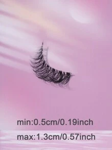 7 Pairs/Set D Curl Natural Looking Transparent Stem Cross False Eyelashes 5-13mm, Suitable For Work, Daily Use, School, Date, And Vacation