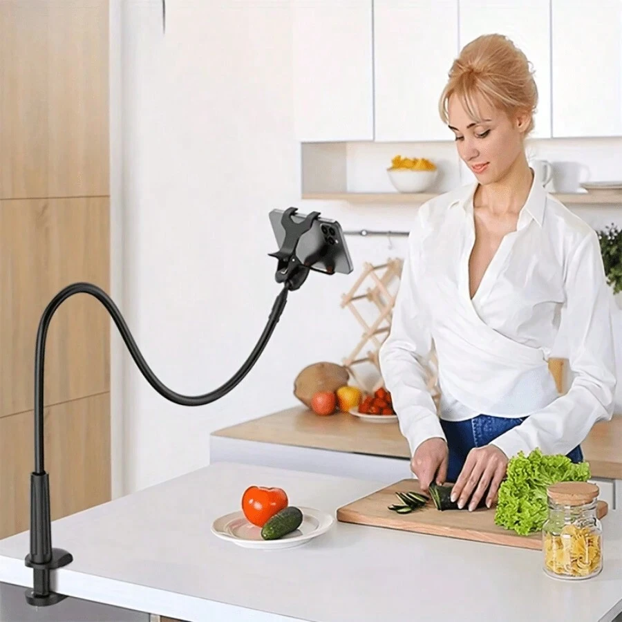 Schlaffe Handyhalterung für Bett/Schreibtisch/Tisch, Multi-Funktions- und universeller Ständer für Live-Streams, Selfies und Fotografie, unerlässlich für das Studentenwohnheim - Verschiedenfarbig - Übersicht 1