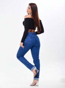 Women Jeans - Rửa tối - Xem 2