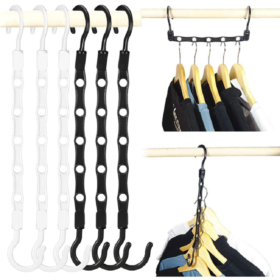 10pcs Magic Hangers - Space Saving Closet Organizer For Heavy Clothes - Sturdy Plastic Multi Hangers For Clothing Store  Decorations   Autumn Decor Festival Decor Room Decor Home Decor Fall Decor Bedroom Decor - Multicolor - View 7
