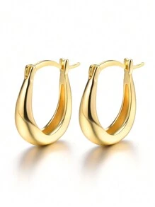 一对925纯银U形耳环，简约优雅，适合日常佩戴、参加派对，也可作为情人节礼物。 - U型 - 查看 8