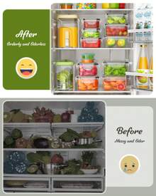 40 Piece Food Storage Containers With Lids(20 Containers & 20 Lids), Plastic Food Containers With Lids For Kitchen Storage And Organization, BPAs-Free & Leak Proof, Includes Labels & Pen