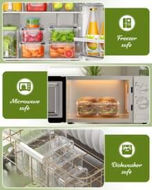 40 Piece Food Storage Containers With Lids(20 Containers & 20 Lids), Plastic Food Containers With Lids For Kitchen Storage And Organization, BPAs-Free & Leak Proof, Includes Labels & Pen